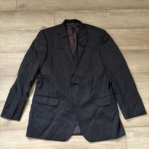 Brooks‎ Brothers 1818 Madison Estrato Trabaldo Tonga Men's Pinstripe Blazer 44 L